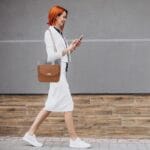 Torebka skórzana Josseline Koniak Genuine Leather - obrazek 11