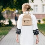 Plecak skórzany Vezze Titine Beżowy - obrazek 11