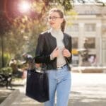 Elegancka torebka ze skóry naturalnej Perla Czarna Genuine Leather - obrazek 10