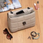 Torebka skórzana wizytowa Tiphaine Beżowa - obrazek 9