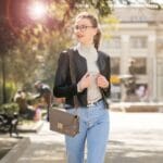 Torebka ze skóry naturalnej Katerina Taupe Genuine Leather - obrazek 10