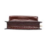 Klasyczna torebka Audrey ze skóry naturalnej Brąz Genuine Leather - obrazek 4