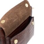 Klasyczna torebka Audrey ze skóry naturalnej Brąz Genuine Leather - obrazek 7