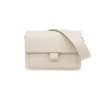 Klasyczna torebka DIANA ze skóry naturalnej Beżowa Genuine Leather