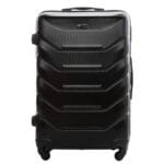 Mała walizka podróżna VEZZE z ABS-u trapez CZARNA