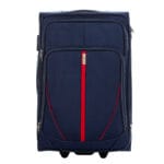 Elegancka walizka podróżna materiałowa średnia GRANATOWA