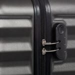 Średnia walizka podróżna VEZZE z ABS-u zebra SREBRNA - obrazek 7