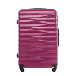 Średnia walizka podróżna VEZZE z ABS-u zebra RÓŻOWA