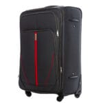 Elegancka walizka podróżna materiałowa duża BORDOWA - obrazek 9