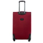 Elegancka walizka podróżna materiałowa duża BORDOWA - obrazek 3