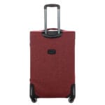 Luksusowa walizka podróżna materiałowa VEZZE średnia CZERWONA - obrazek 3