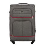 Luksusowa walizka podróżna materiałowa VEZZE średnia SZARA