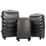 Zestaw 3 walizki podróżne z ABS-u  VEZZE trapez GRAFITOWE - obrazek 2