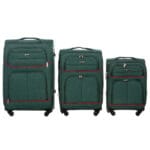 Zestaw 3 luksusowe walizki materiałowe VEZZE ZIELONE