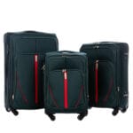 Zestaw 3 eleganckie walizki materiałowe VEZZE CZARNE - obrazek 4