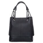 Elegancka torebka ze skóry naturalnej Perla Czarna Genuine Leather