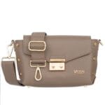 Torebka ze skóry naturalnej Katerina Taupe Genuine Leather