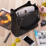 Elegancka torebka ze skóry naturalnej Perla Czarna Genuine Leather - obrazek 7