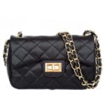 Elegancka torebka skórzana Simone Czarna Średnia Genuine Leather - obrazek 6