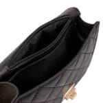 Elegancka torebka skórzana Simone Czarna Średnia Genuine Leather - obrazek 7