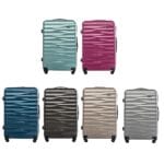 Średnia walizka podróżna VEZZE z ABS-u zebra SREBRNA - obrazek 2