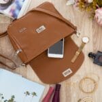 Torebka skórzana Josseline Koniak Genuine Leather - obrazek 4