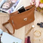 Torebka skórzana Josseline Koniak Genuine Leather - obrazek 3