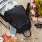 Uniwersalny plecak skórzany Rafallo Ines Czarny - obrazek 4