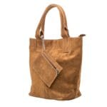 Shopperka Kelly z zamszu naturalnego Czarna Genuine Leather - obrazek 13