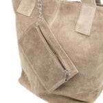 Shopperka Kelly z zamszu naturalnego Czarna Genuine Leather - obrazek 9