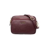 Torebka ELISABETH ze skóry naturalnej bordo Genuine Leather