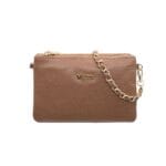 Elegancka torebka skórzana KLARA brązowa Genuine Leather