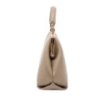 Elegancka torebka Lily typu babcinka Skóra Taupe Genuine Leather - obrazek 5