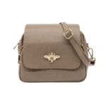 Elegancka torebka Agnes skóra naturalna Taupe Genuine Leather