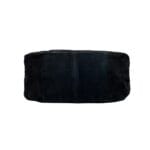 Zamszowa torebka Emily typu worek Czarna Genuine Leather - obrazek 5