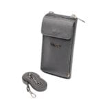 Mała skórzana torebka z funkcją portfela Taylor Szara Genuine Leather - obrazek 5