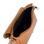 Elegancka torebka skórzana Isabelle Camel Genuine Leather - obrazek 4