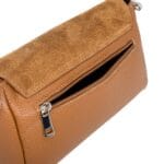 Elegancka torebka skórzana Isabelle Camel Genuine Leather - obrazek 5