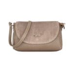 Elegancka torebka skórzana Isabelle Taupe Genuine Leather
