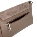 Elegancka torebka skórzana Isabelle Taupe Genuine Leather - obrazek 5