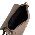 Elegancka torebka skórzana Isabelle Taupe Genuine Leather - obrazek 6