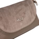 Elegancka torebka skórzana Isabelle Taupe Genuine Leather - obrazek 2