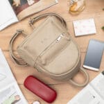 Plecak skórzany Vezze Titine Beżowy - obrazek 9