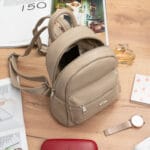 Plecak skórzany Vezze Titine Beżowy - obrazek 8