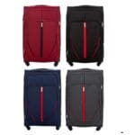 Elegancka walizka podróżna materiałowa duża BORDOWA - obrazek 2