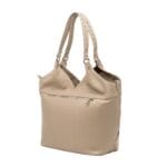 Klasyczna torebka Grace ze skóry naturalnej Beżowa Genuine Leather - obrazek 4