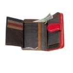 Elegancki skórzany portfel damski Lorenzo Czerwony Średni - obrazek 4