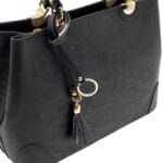 Klasyczna torebka Scarlett ze skóry naturalnej Czarna Genuine Leather - obrazek 2