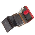 Elegancki skórzany portfel damski Lorenzo Czerwony Średni - obrazek 7