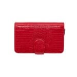 Elegancki skórzany portfel damski Lorenzo Czerwony Duży